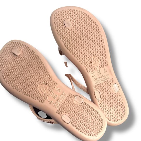 NEW Ipanema Wave Heart Flip Flop Sandals Size 8 Pink Rose Gold Flip Flops - Picture 4 of 13